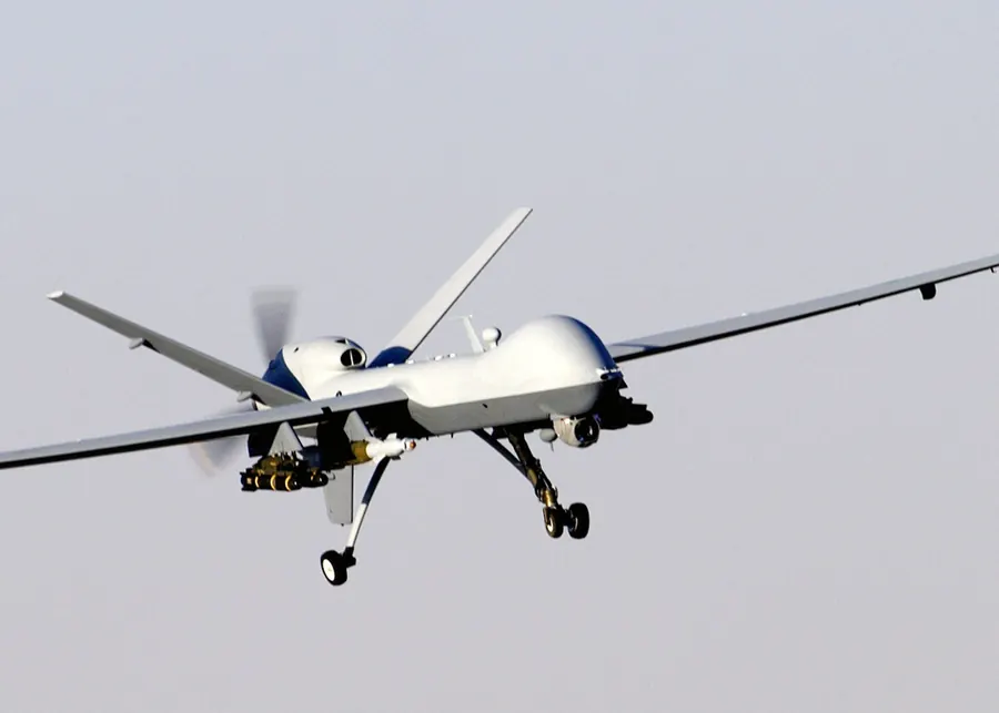 A medium-altitude long-endurance UAV in flight